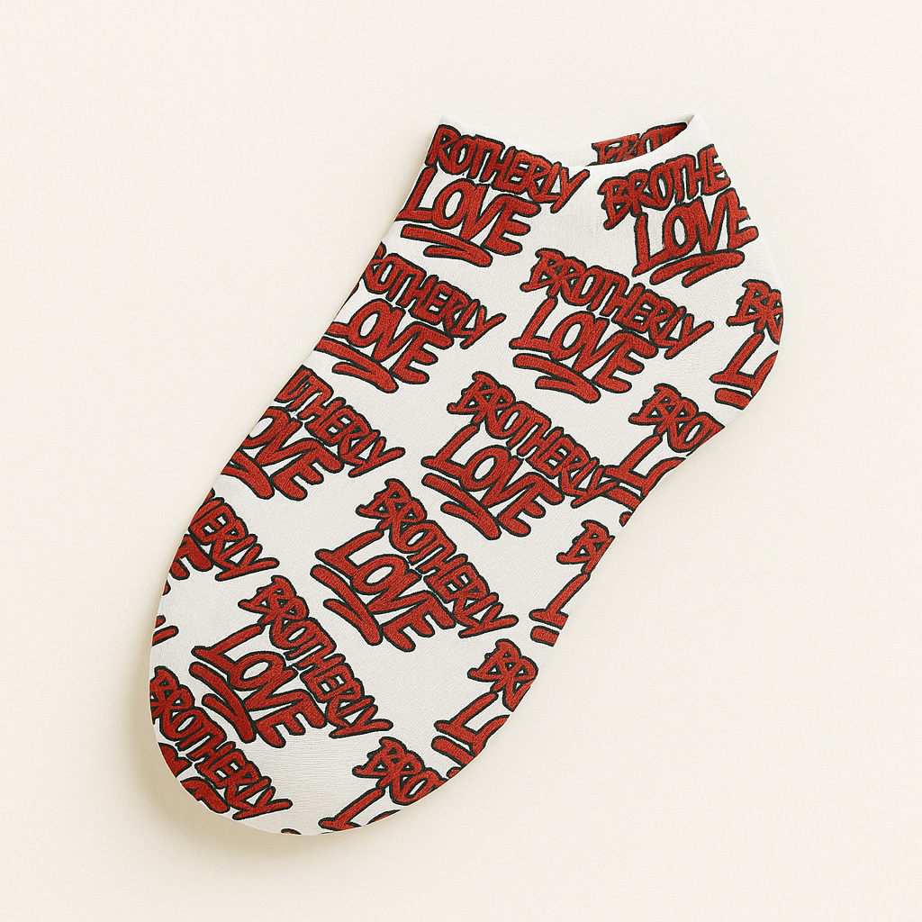 Brotherly Love Red on Wht